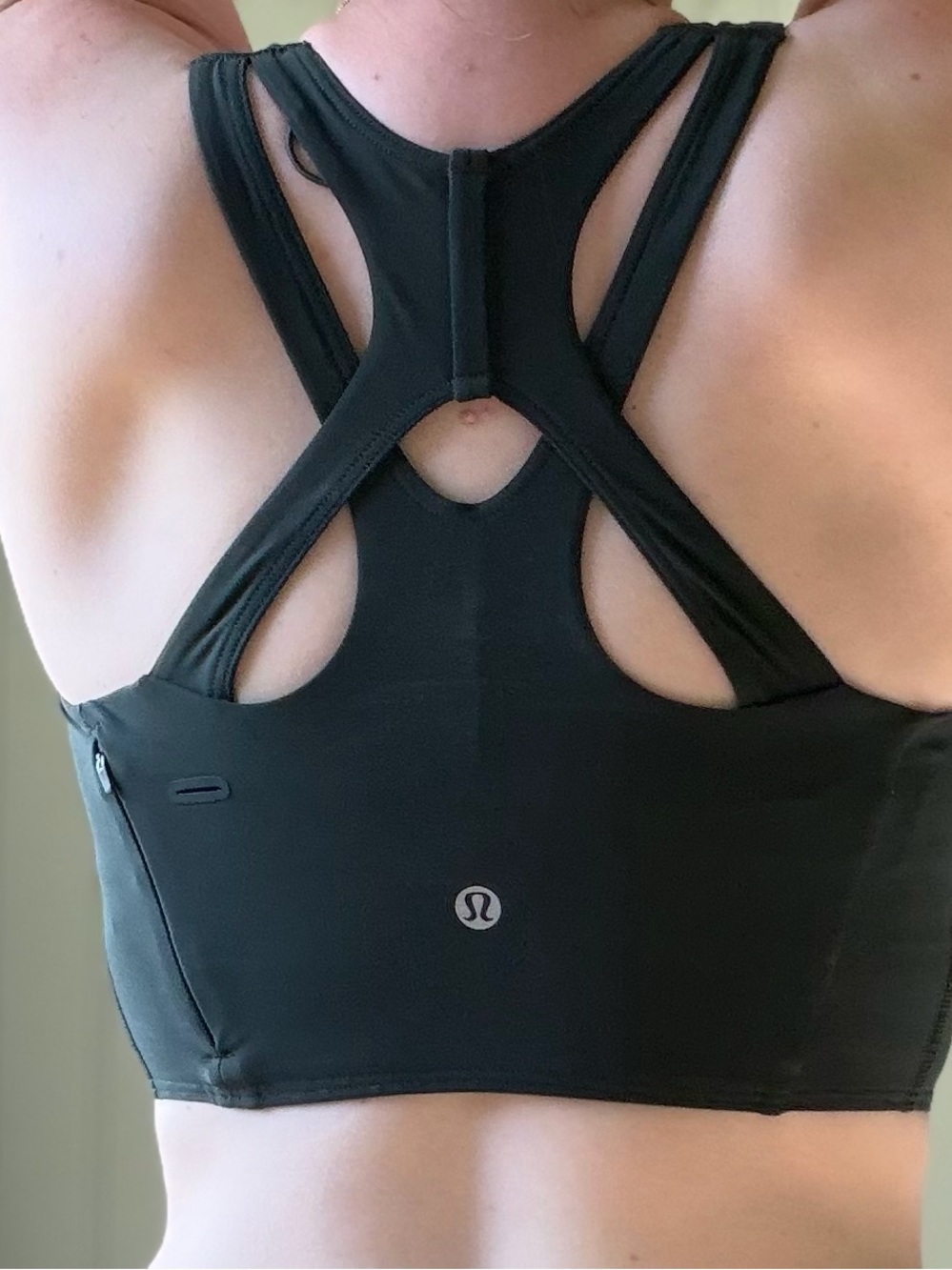 Lululemon Forest Green Strappy Sports Bra - Size 4